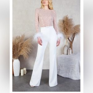 NADINE MERABI AMELIA WHITE JUMPSUIT